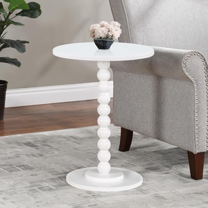 image:imageConvenience Concepts Classic Accents Venetian Spindle Table 1775  Traditional Solid Wood Round Side Accent Display Pedestal for Transitional Living Room Entryway Hallway or Bedroom EspressoWhite
