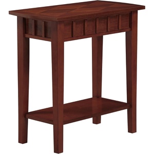 image:imageConvenience Concepts Dennis End Table with Shelf EspressoMahogany
