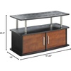 image:imageConvenience Concepts Designs2Go Deluxe 2 Door TV Stand with Cabinets CherryCherry