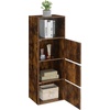 image:imageXtra Storage 3 Door Cabinet in White Faux Marble Wood FinishBarnwood