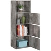 image:imageXtra Storage 3 Door Cabinet in White Faux Marble Wood FinishFaux Birch
