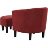 image:imageConvenience Concepts Take a Seat Churchill Accent Chair with Ottoman Red MicrofiberRed Microfiber