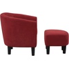 image:imageConvenience Concepts Take a Seat Churchill Accent Chair with Ottoman Red MicrofiberRed Microfiber