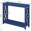 image:imageConvenience Concepts Town Square Console Table with Shelf Sea FoamCobalt Blue