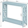 image:imageConvenience Concepts Town Square Console Table with Shelf Sea FoamSea Foam Blue