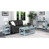 image:imageConvenience Concepts Town Square Console Table with Shelf Sea FoamSea Foam Blue