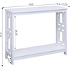 image:imageConvenience Concepts Town Square Console Table with Shelf Sea FoamWhite