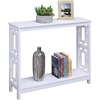 image:imageConvenience Concepts Town Square Console Table with Shelf Sea FoamWhite