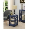 image:imageConvenience Concepts Town Square End Table with Shelves Cobalt BlueCobalt Blue