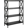 image:imageConvenience Concepts Tucson 4Tier Bookcase BarnwoodBlackBlack