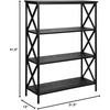 image:imageConvenience Concepts Tucson 4Tier Bookcase BarnwoodBlackBlack