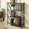 image:imageConvenience Concepts Tucson 4Tier Bookcase BarnwoodBlackBlack