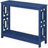 image:imageConvenience Concepts Town Square Console Table with Shelf Sea FoamCobalt Blue