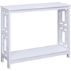image:imageConvenience Concepts Town Square Console Table with Shelf Sea FoamWhite