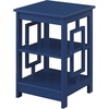 image:imageConvenience Concepts Town Square End Table with Shelves Cobalt BlueCobalt Blue