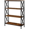 image:imageConvenience Concepts Tucson 4Tier Bookcase BarnwoodBlackBarnwoodBlack
