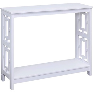 image:imageConvenience Concepts Town Square Console Table with Shelf Sea FoamWhite