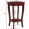 image:imageConvenience Concepts American Heritage Round End Table with Shelf MahoganyMahogany