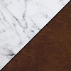 image:imageConvenience Concepts American Heritage Round End Table with Shelf MahoganyWhite Faux MarbleEspresso