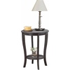image:imageConvenience Concepts American Heritage Round End Table with Shelf MahoganyWirebrush Dark Gray