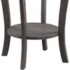 image:imageConvenience Concepts American Heritage Round End Table with Shelf MahoganyWirebrush Dark Gray