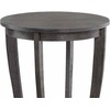 image:imageConvenience Concepts American Heritage Round End Table with Shelf MahoganyWirebrush Dark Gray