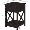 image:imageConvenience Concepts Oxford 1Drawer End Table with Shelf EspressoEspresso