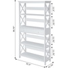 image:imageConvenience Concepts Oxford 5 Tier Bookcase with Drawer White1175D x 315W x 5975HWhite