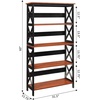 image:imageConvenience Concepts Oxford Bookcase 315  5Tier Farmhouse Bookcase for Living Room Modern Family Room Media amp Display Storage Organizer for Home Office Library Tall Shelving Unit Sea Foam BlueCherryBlack