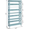 image:imageConvenience Concepts Oxford Bookcase 315  5Tier Farmhouse Bookcase for Living Room Modern Family Room Media amp Display Storage Organizer for Home Office Library Tall Shelving Unit Sea Foam BlueSea Foam Blue