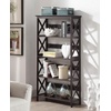 image:imageConvenience Concepts Oxford Bookcase 315  5Tier Farmhouse Bookcase for Living Room Modern Family Room Media amp Display Storage Organizer for Home Office Library Tall Shelving Unit Sea Foam BlueEspresso