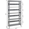 image:imageConvenience Concepts Oxford Bookcase 315  5Tier Farmhouse Bookcase for Living Room Modern Family Room Media amp Display Storage Organizer for Home Office Library Tall Shelving Unit Sea Foam BlueGrey