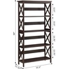 image:imageConvenience Concepts Oxford Bookcase 315  5Tier Farmhouse Bookcase for Living Room Modern Family Room Media amp Display Storage Organizer for Home Office Library Tall Shelving Unit Sea Foam BlueEspresso