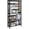 image:imageConvenience Concepts Oxford Bookcase 315  5Tier Farmhouse Bookcase for Living Room Modern Family Room Media amp Display Storage Organizer for Home Office Library Tall Shelving Unit Sea Foam BlueBlack