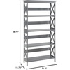 image:imageConvenience Concepts Oxford Bookcase 315  5Tier Farmhouse Bookcase for Living Room Modern Family Room Media amp Display Storage Organizer for Home Office Library Tall Shelving Unit Sea Foam BlueGrey