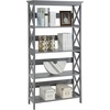 image:imageConvenience Concepts Oxford Bookcase 315  5Tier Farmhouse Bookcase for Living Room Modern Family Room Media amp Display Storage Organizer for Home Office Library Tall Shelving Unit Sea Foam BlueGrey