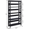 image:imageConvenience Concepts Oxford Bookcase 315  5Tier Farmhouse Bookcase for Living Room Modern Family Room Media amp Display Storage Organizer for Home Office Library Tall Shelving Unit Sea Foam BlueBlack
