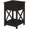 image:imageConvenience Concepts Oxford 1Drawer End Table with Shelf EspressoEspresso