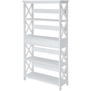 image:imageConvenience Concepts Oxford 5 Tier Bookcase with Drawer White1175D x 315W x 5975HWhite