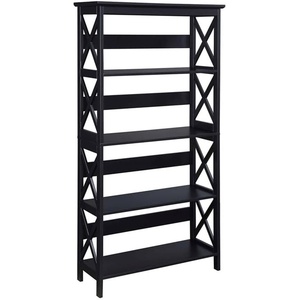 image:imageConvenience Concepts Oxford Bookcase 315  5Tier Farmhouse Bookcase for Living Room Modern Family Room Media amp Display Storage Organizer for Home Office Library Tall Shelving Unit Sea Foam BlueBlack