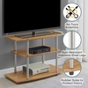 image:imageConvenience Concepts Designs2Go No Tools 3Tier TV Stand 315  Entertainment Center for TVs up to 37 Inches Modern TV Console with Shelves for Living Room Family Room Light OakLight Oak