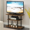 image:imageConvenience Concepts Designs2Go No Tools 3Tier TV Stand 315  Entertainment Center for TVs up to 37 Inches Modern TV Console with Shelves for Living Room Family Room Light OakBarnwoodBlack