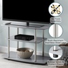 image:imageConvenience Concepts Designs2Go No Tools 3Tier TV Stand 315  Entertainment Center for TVs up to 37 Inches Modern TV Console with Shelves for Living Room Family Room Light OakGrey
