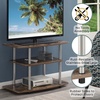 image:imageConvenience Concepts Designs2Go No Tools 3Tier TV Stand 315  Entertainment Center for TVs up to 37 Inches Modern TV Console with Shelves for Living Room Family Room Light OakBarnwood