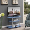 image:imageConvenience Concepts Designs2Go No Tools 3Tier TV Stand 315  Entertainment Center for TVs up to 37 Inches Modern TV Console with Shelves for Living Room Family Room Light OakBlue