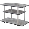 image:imageConvenience Concepts Designs2Go No Tools 3Tier TV Stand 315  Entertainment Center for TVs up to 37 Inches Modern TV Console with Shelves for Living Room Family Room Light OakFaux Birch