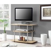 image:imageConvenience Concepts Designs2Go No Tools 3Tier TV Stand 315  Entertainment Center for TVs up to 37 Inches Modern TV Console with Shelves for Living Room Family Room Light OakLight Oak