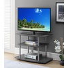 image:imageConvenience Concepts Designs2Go No Tools 3Tier TV Stand 315  Entertainment Center for TVs up to 37 Inches Modern TV Console with Shelves for Living Room Family Room Light OakWeathered Gray