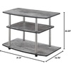 image:imageConvenience Concepts Designs2Go No Tools 3Tier TV Stand 315  Entertainment Center for TVs up to 37 Inches Modern TV Console with Shelves for Living Room Family Room Light OakFaux Birch