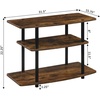 image:imageConvenience Concepts Designs2Go No Tools 3Tier TV Stand 315  Entertainment Center for TVs up to 37 Inches Modern TV Console with Shelves for Living Room Family Room Light OakBarnwoodBlack